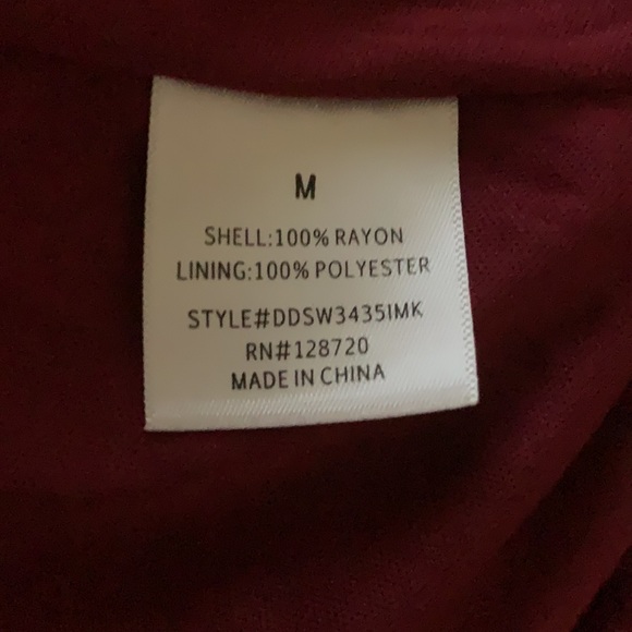 Burgundy high neck dress - medium - Picture 4 of 4